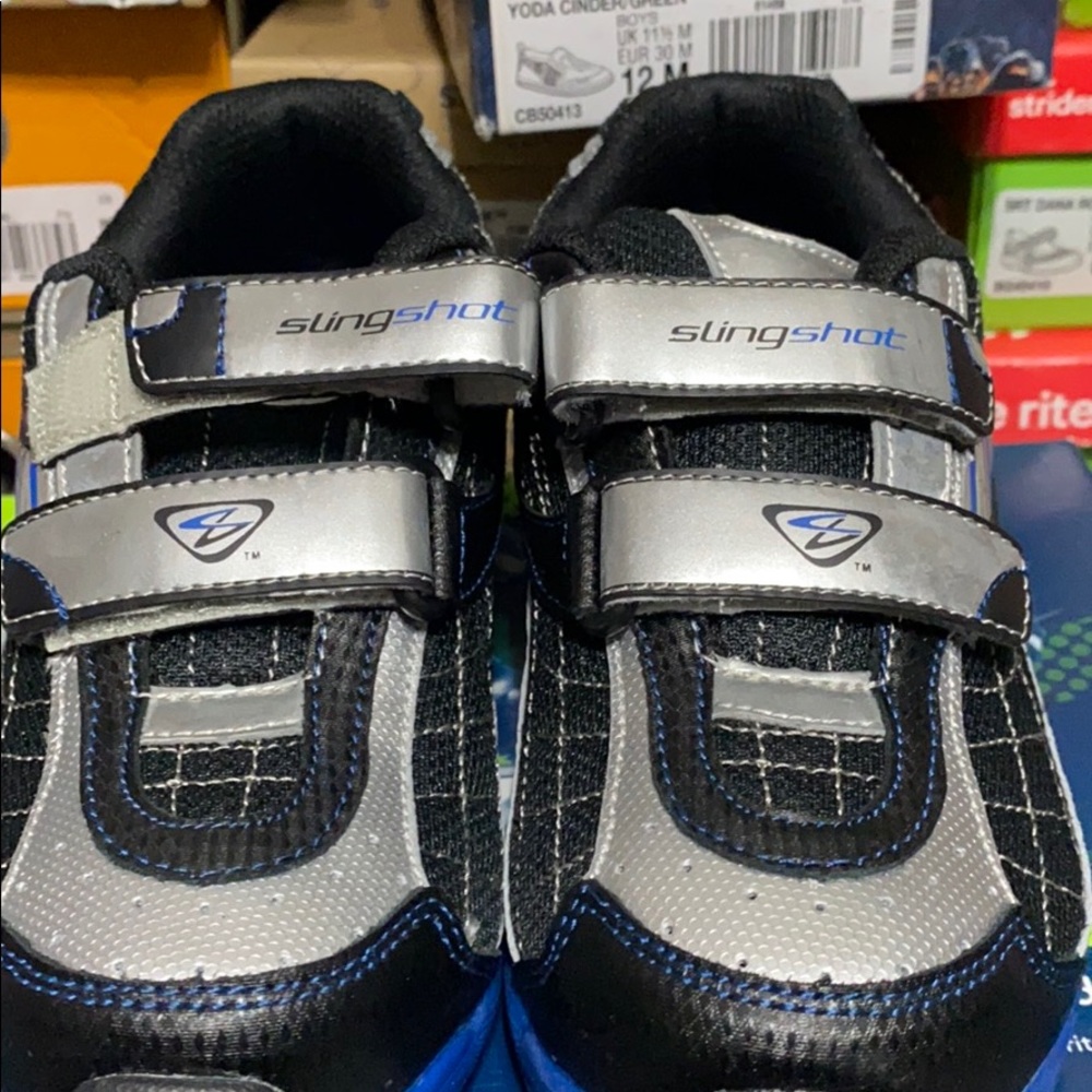 Stride Rite Boys' Sneakers in Black, Silver & Blue